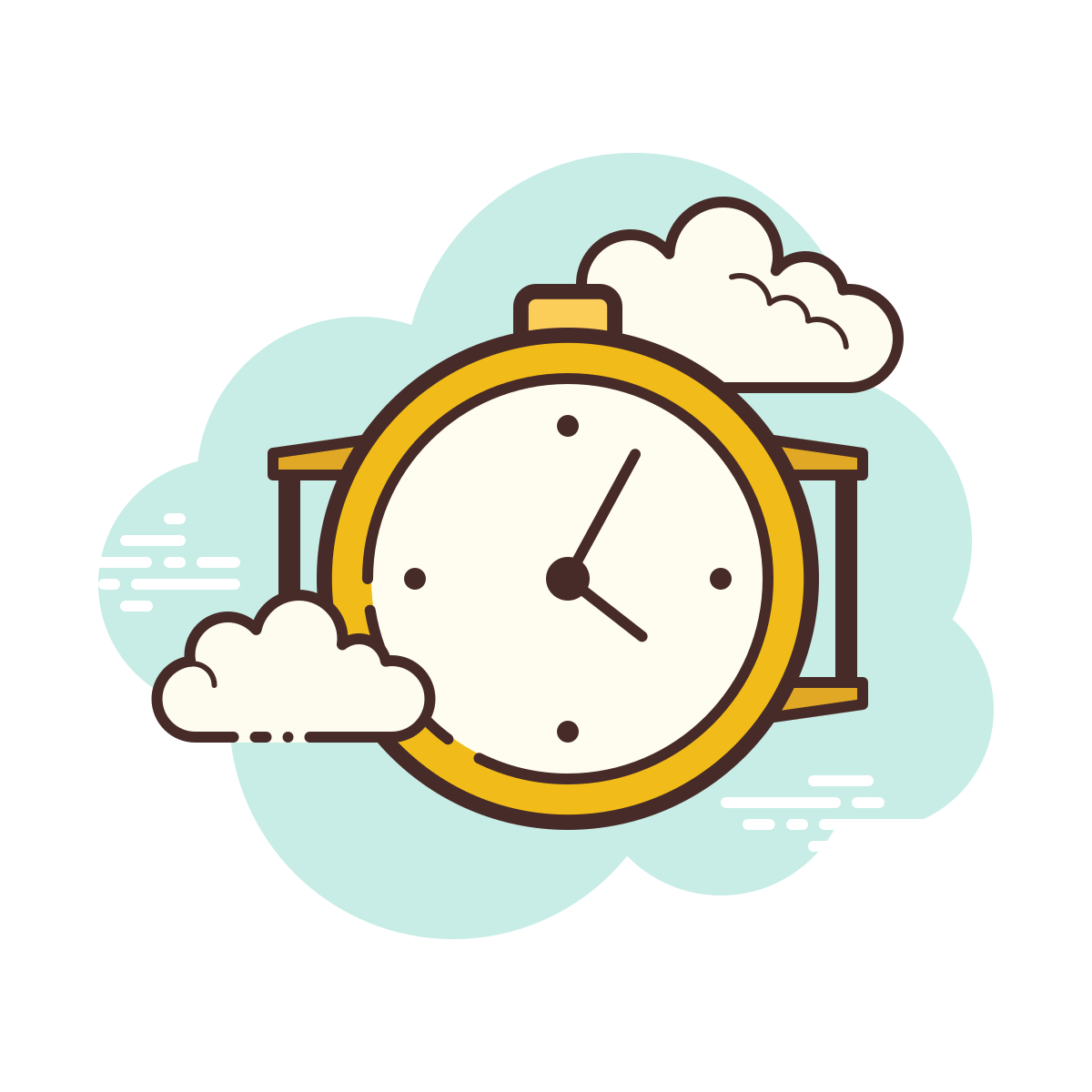 cloud style watches front view icon