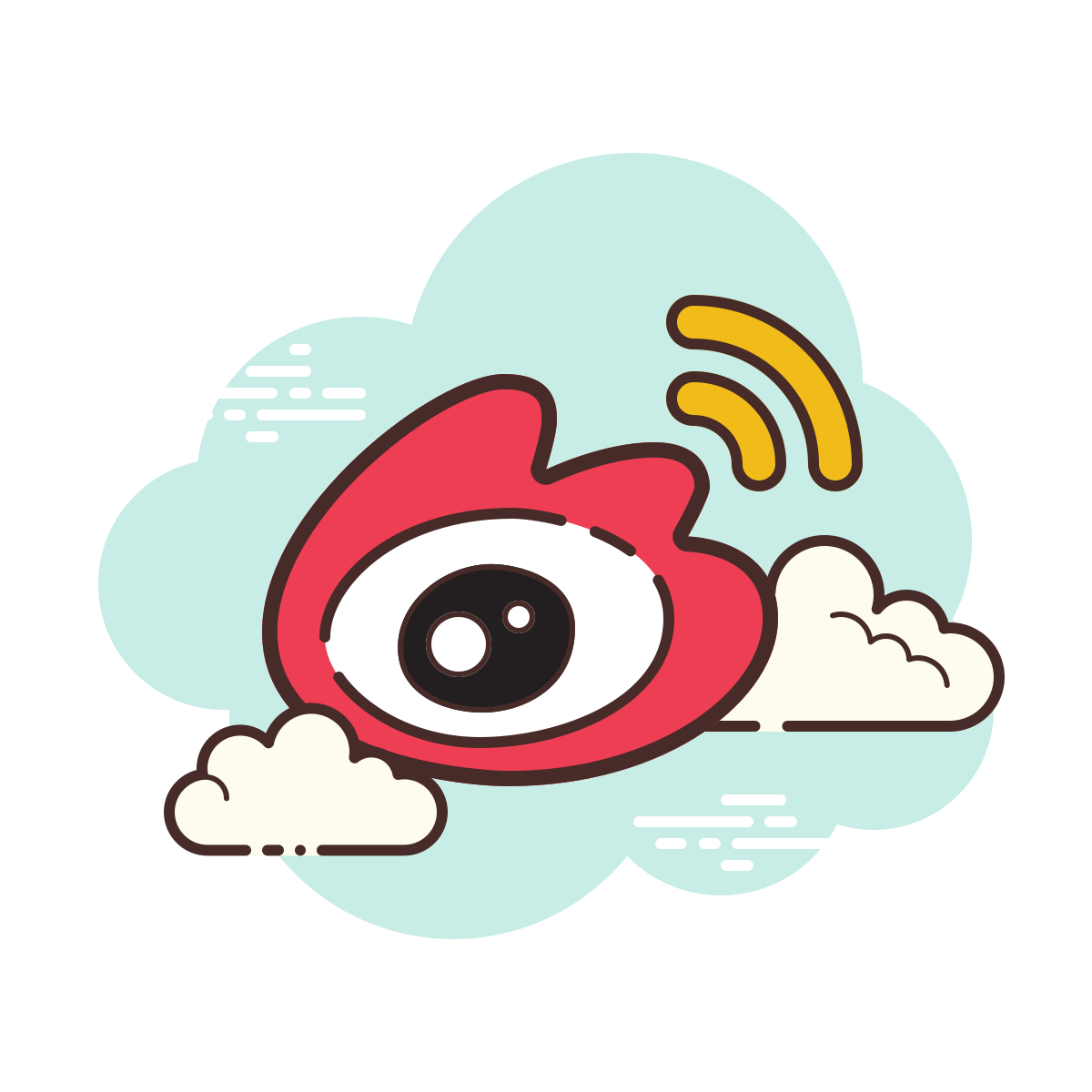 cloud style weibo  v2 icon