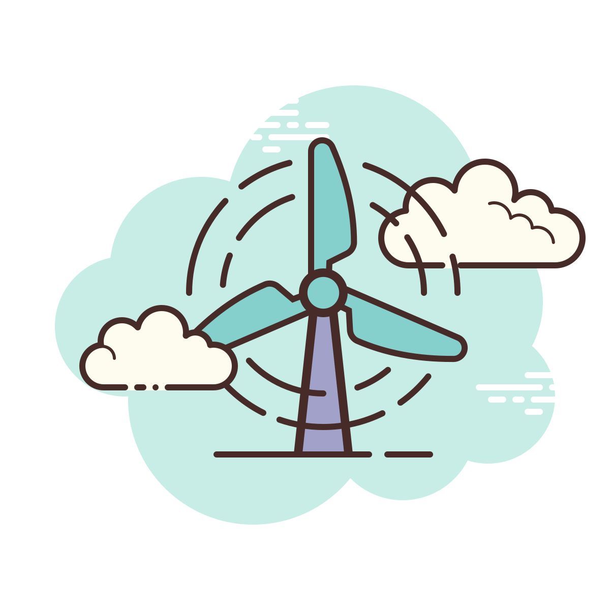 cloud style windrad icon