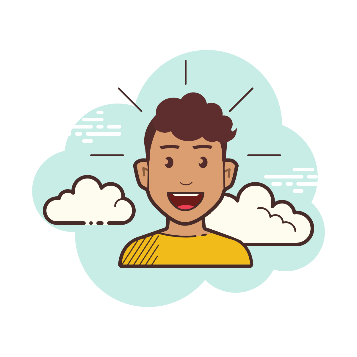 cloud style winner icon