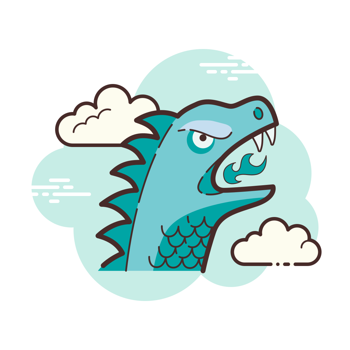 cloud style year of dragon icon