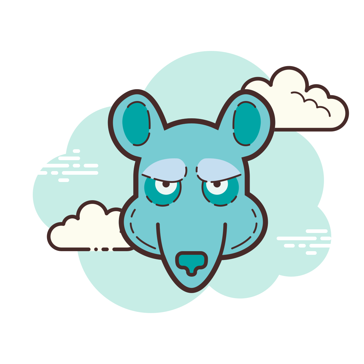 cloud style year of rat icon