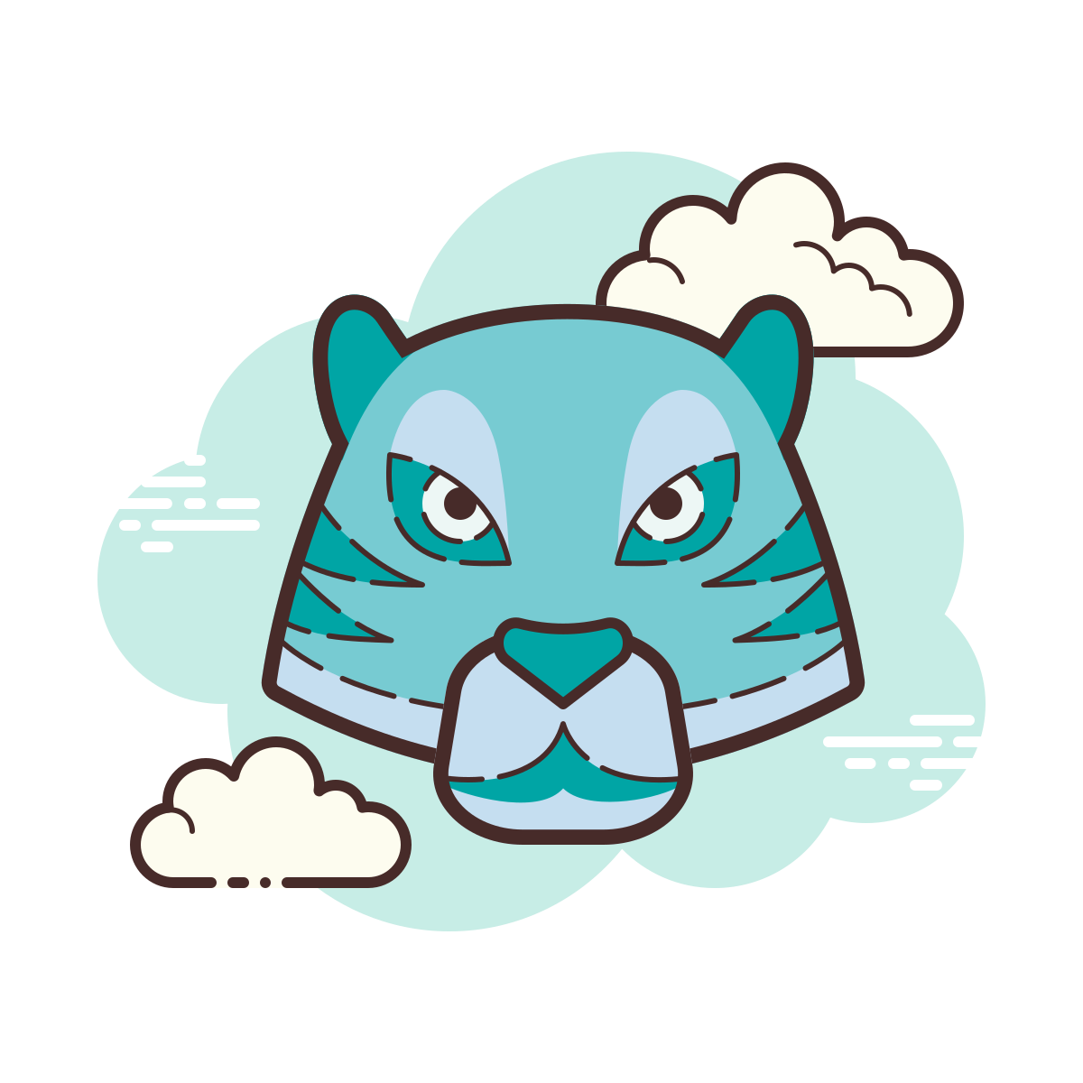 cloud style year of tiger icon