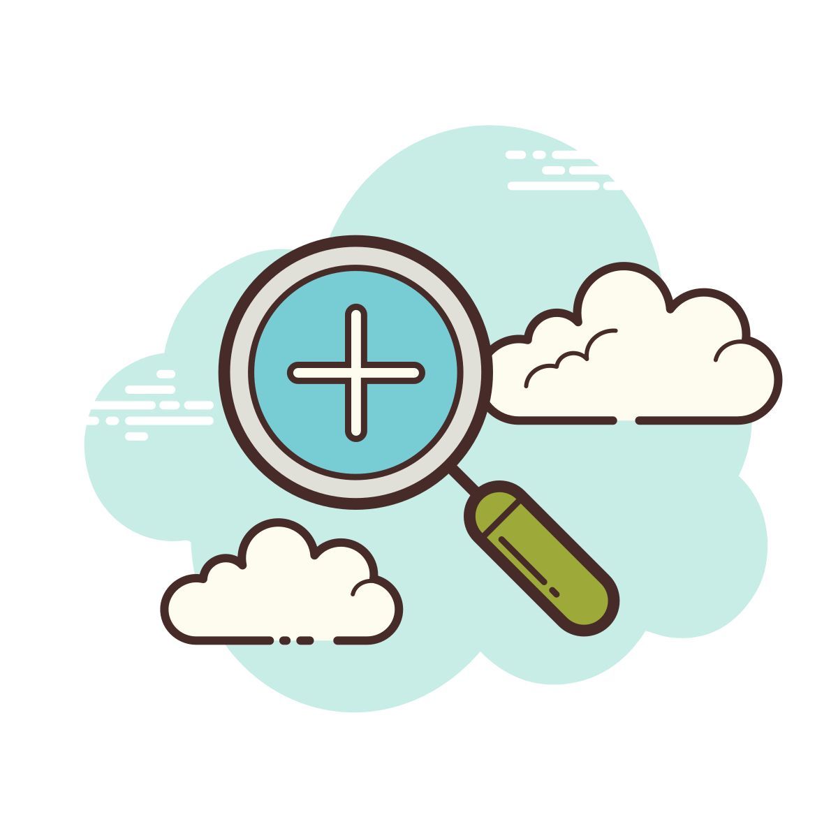 cloud style zoom in icon