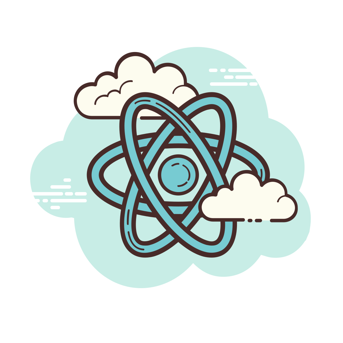 React Icon In Cloud Style