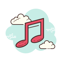 Music Icons In Cloud Style For Graphic Design And User Interfaces