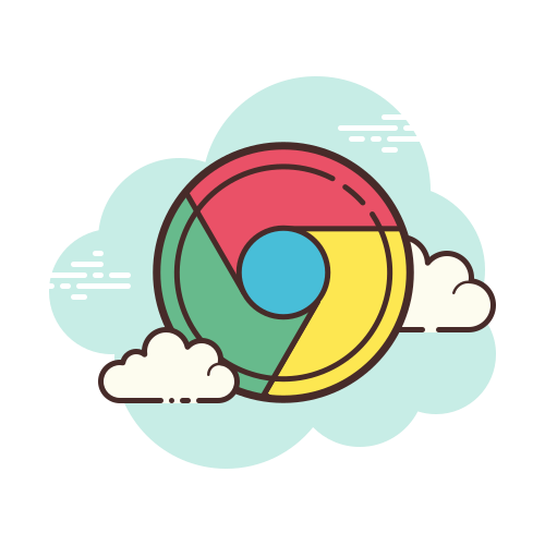 Chrome Icon In Cloud Style
