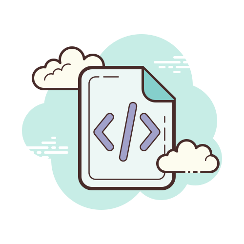 Code File Icon In Cloud Style