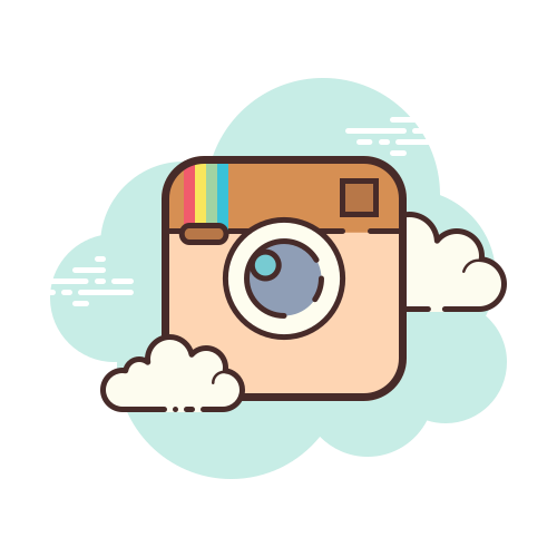 クラウド スタイルでの Instagram のアイコン