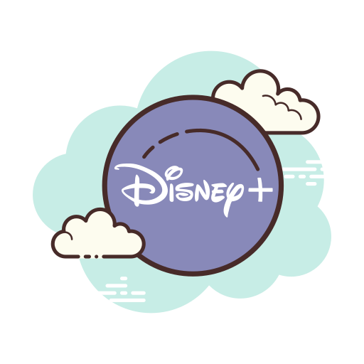 Disney Plus icon in Cloud Style