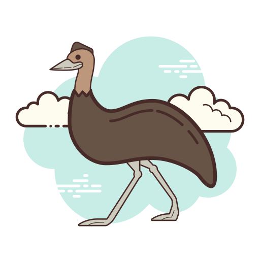 Emu icon in Cloud Style