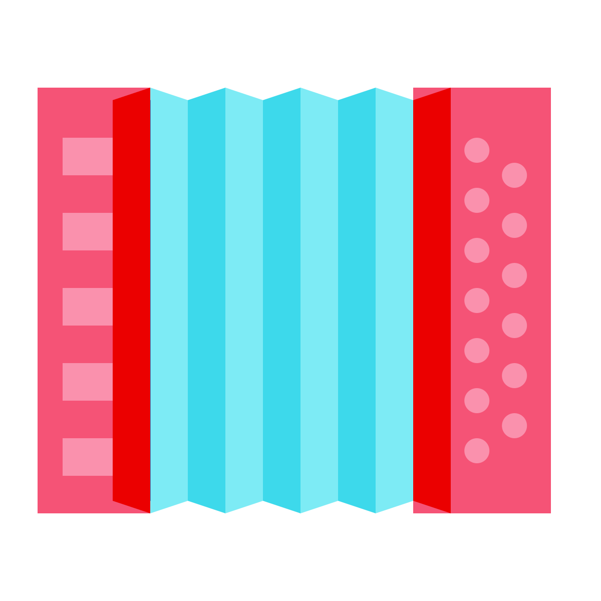 color glass style accordion icon