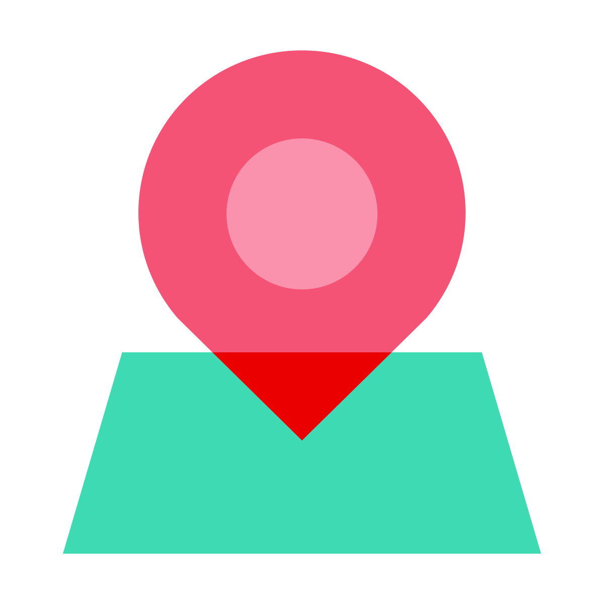 color glass style address icon