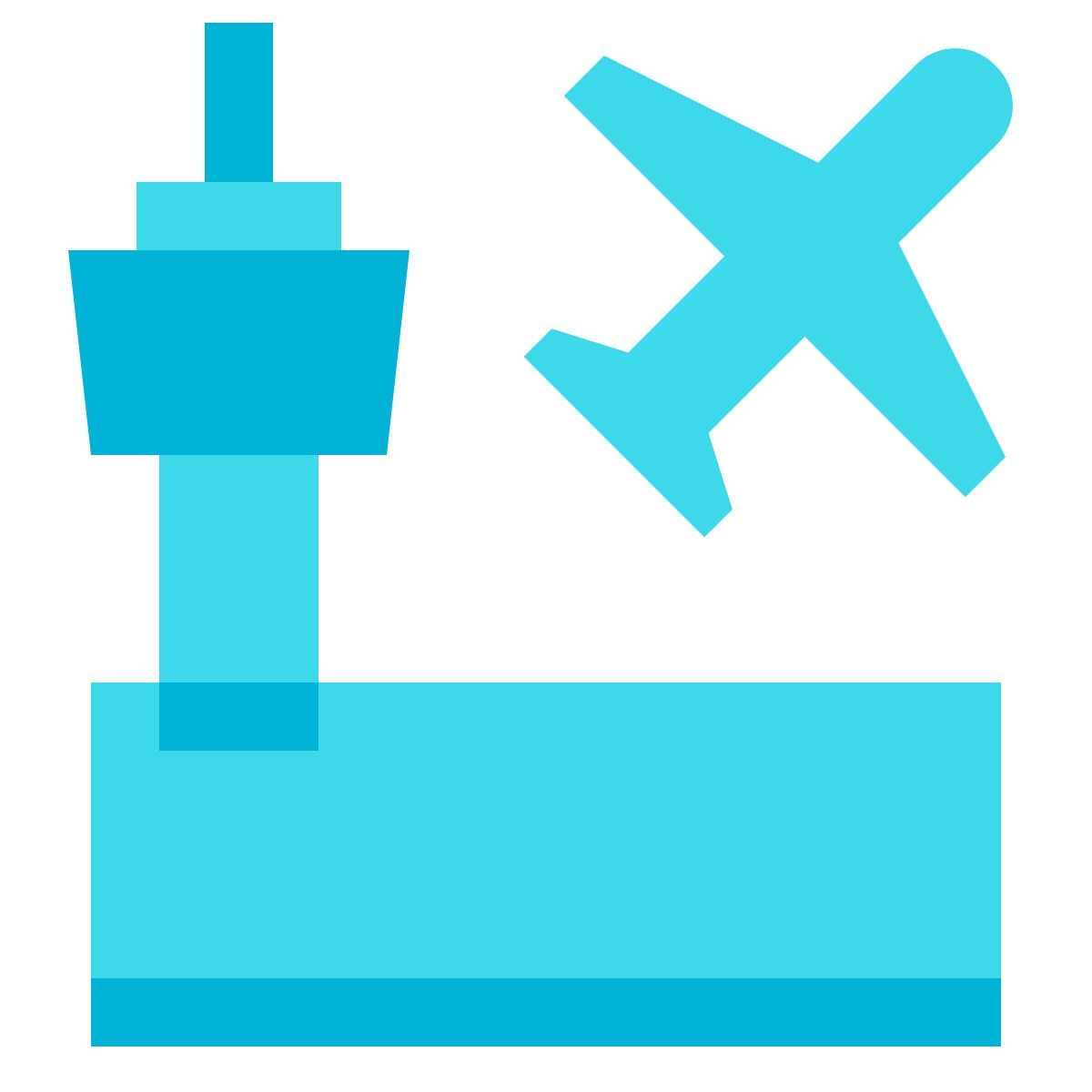 color glass style airport icon