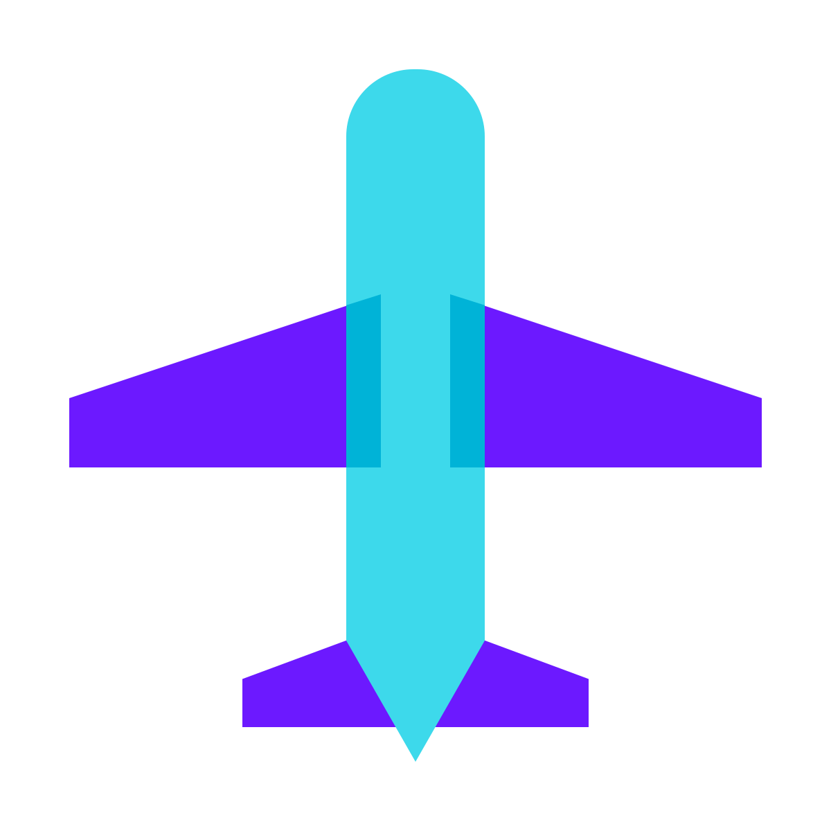 color glass style airport icon
