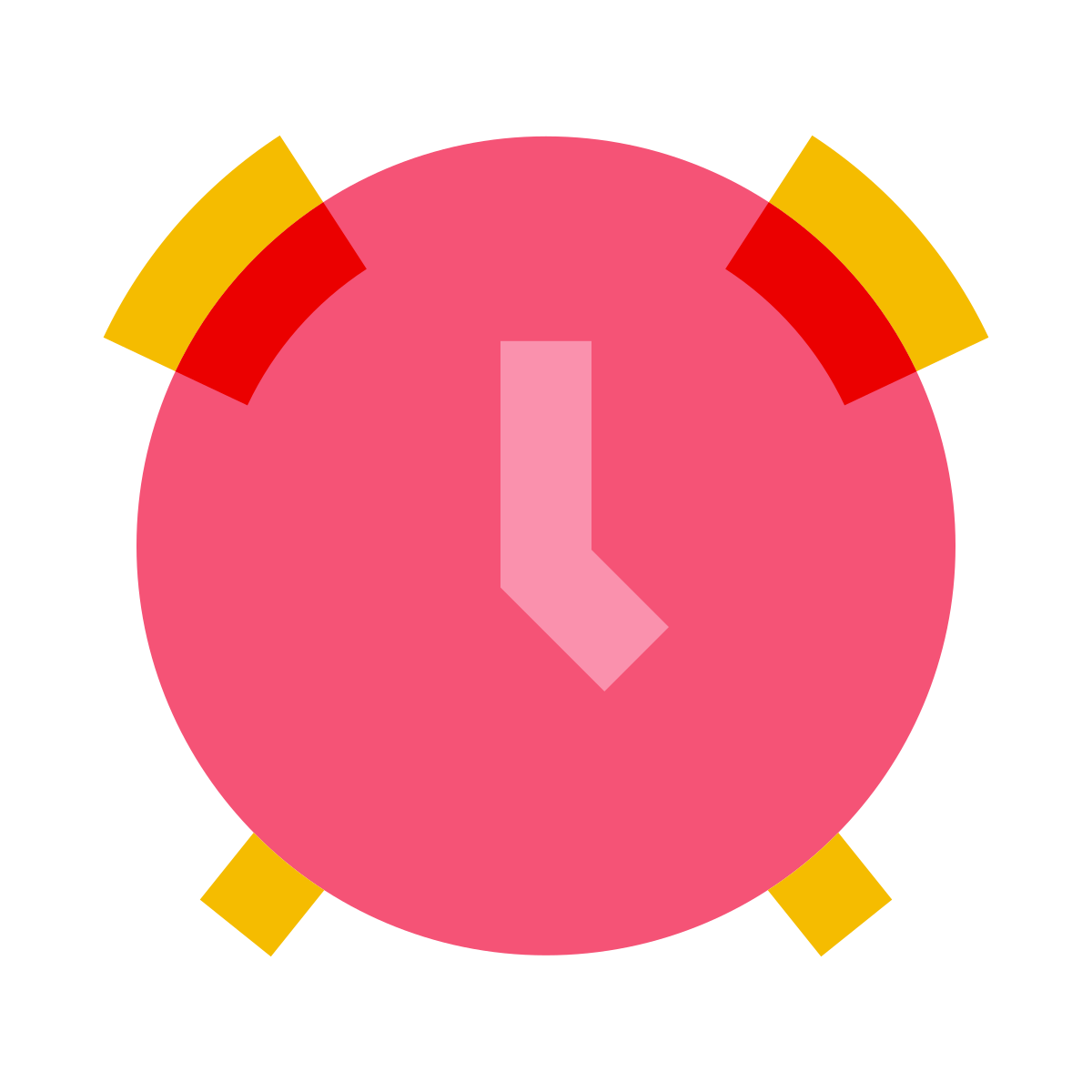 color glass style alarm clock icon