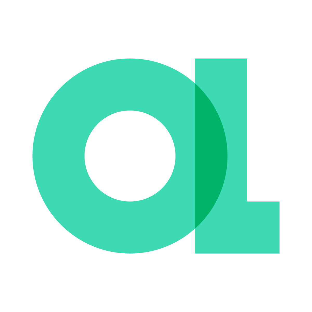 color glass style alpha icon