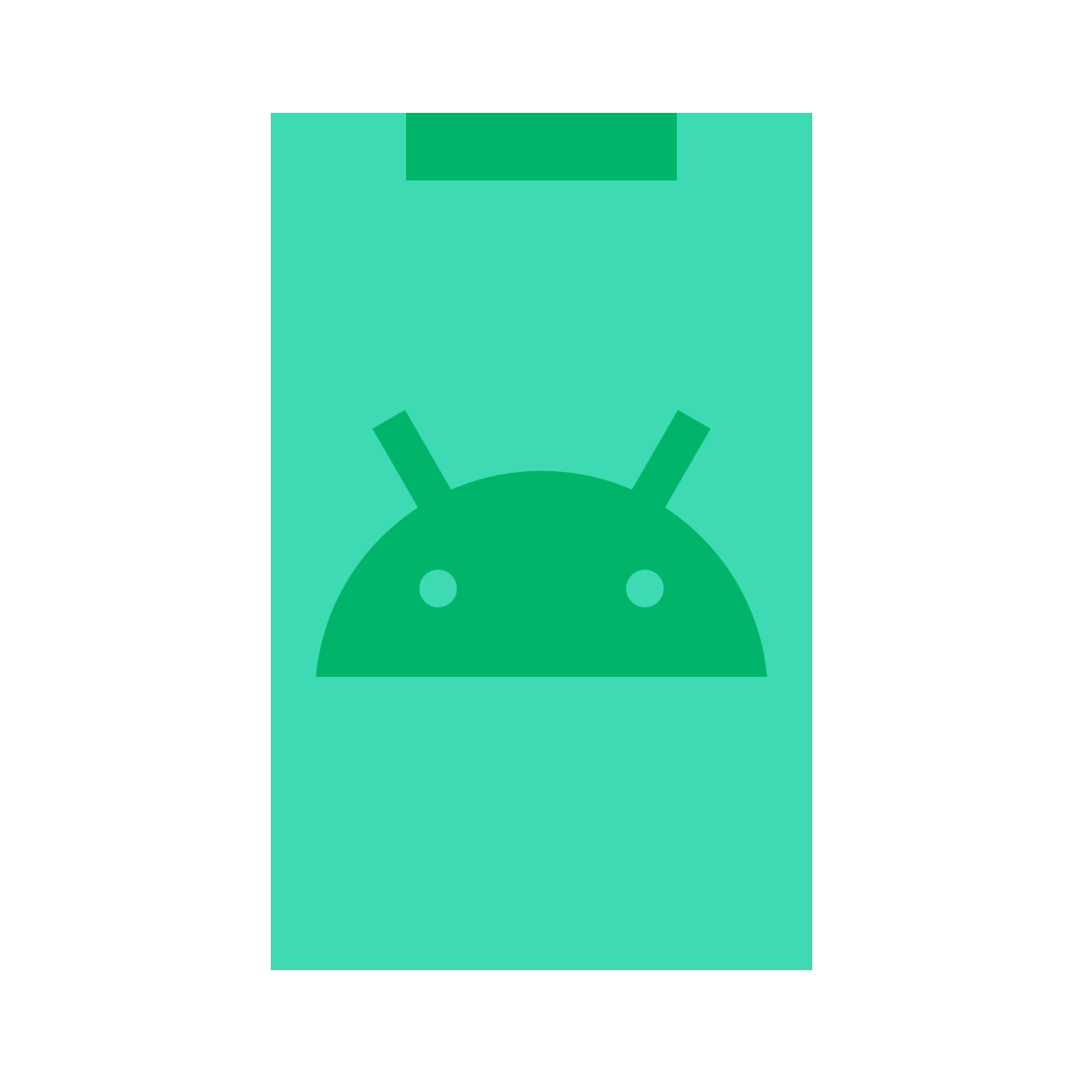 color glass style android icon