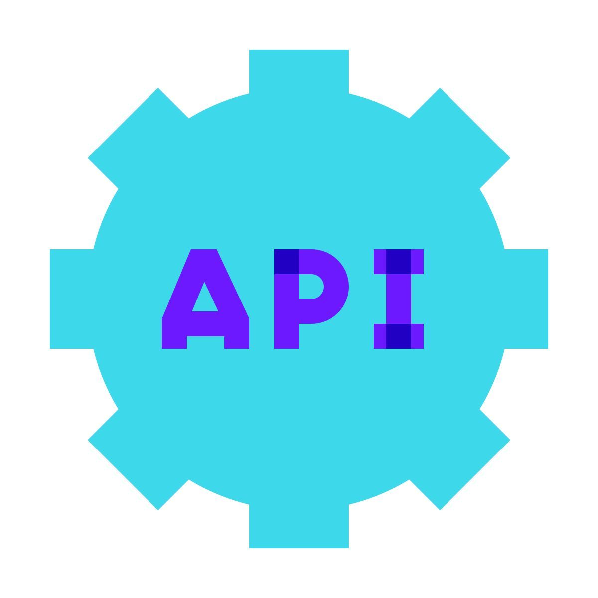 color glass style rest api icon