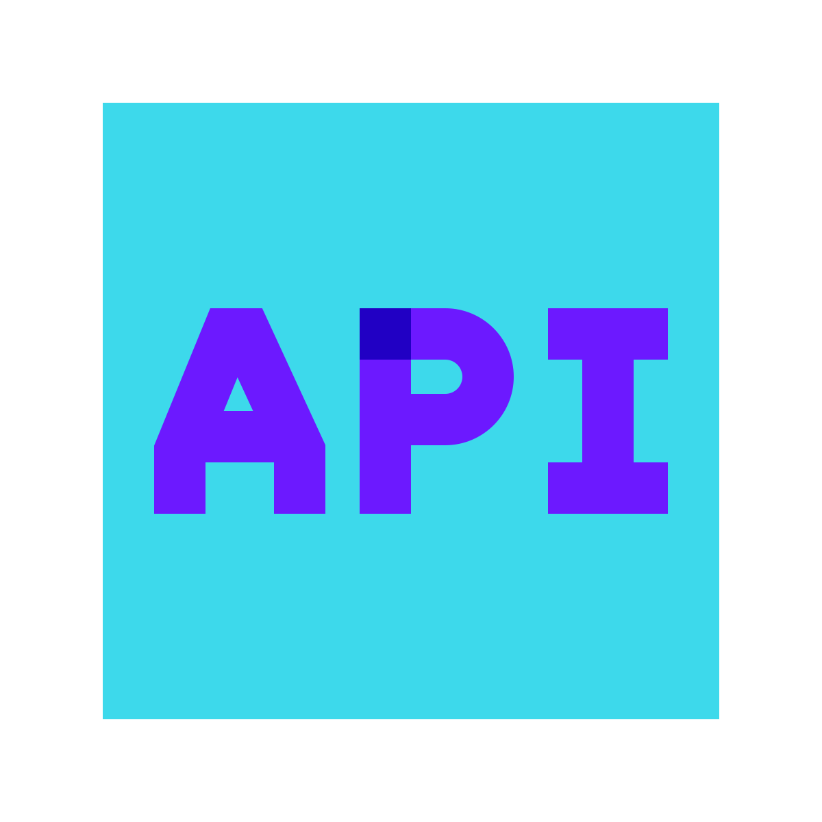 color glass style api icon