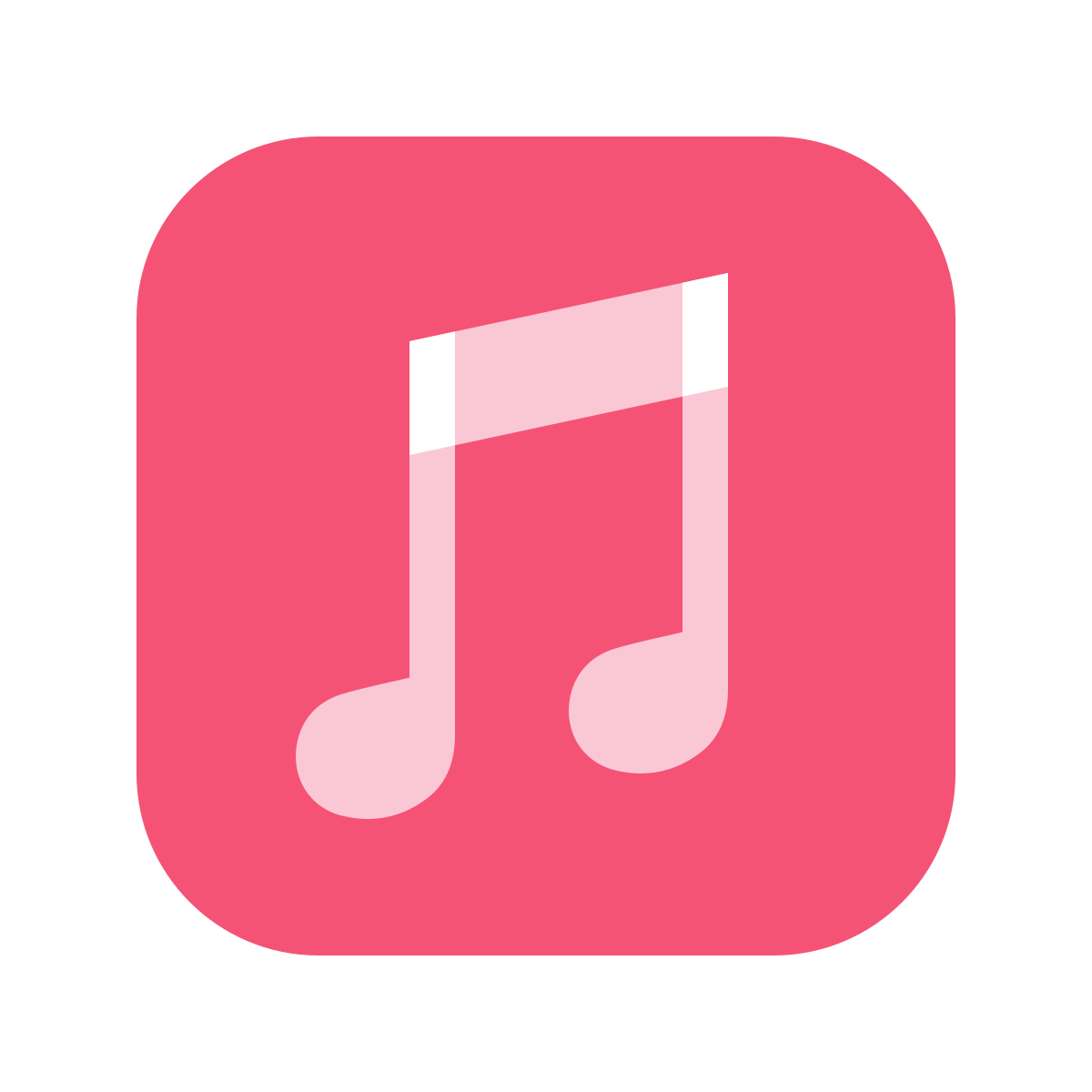 color glass style apple music icon