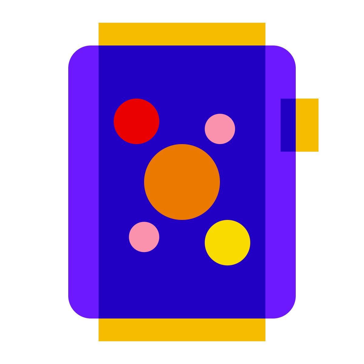 color glass style apple watch apps icon