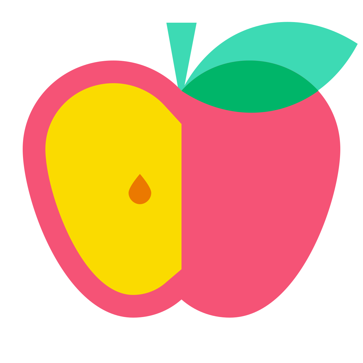 color glass style apple icon