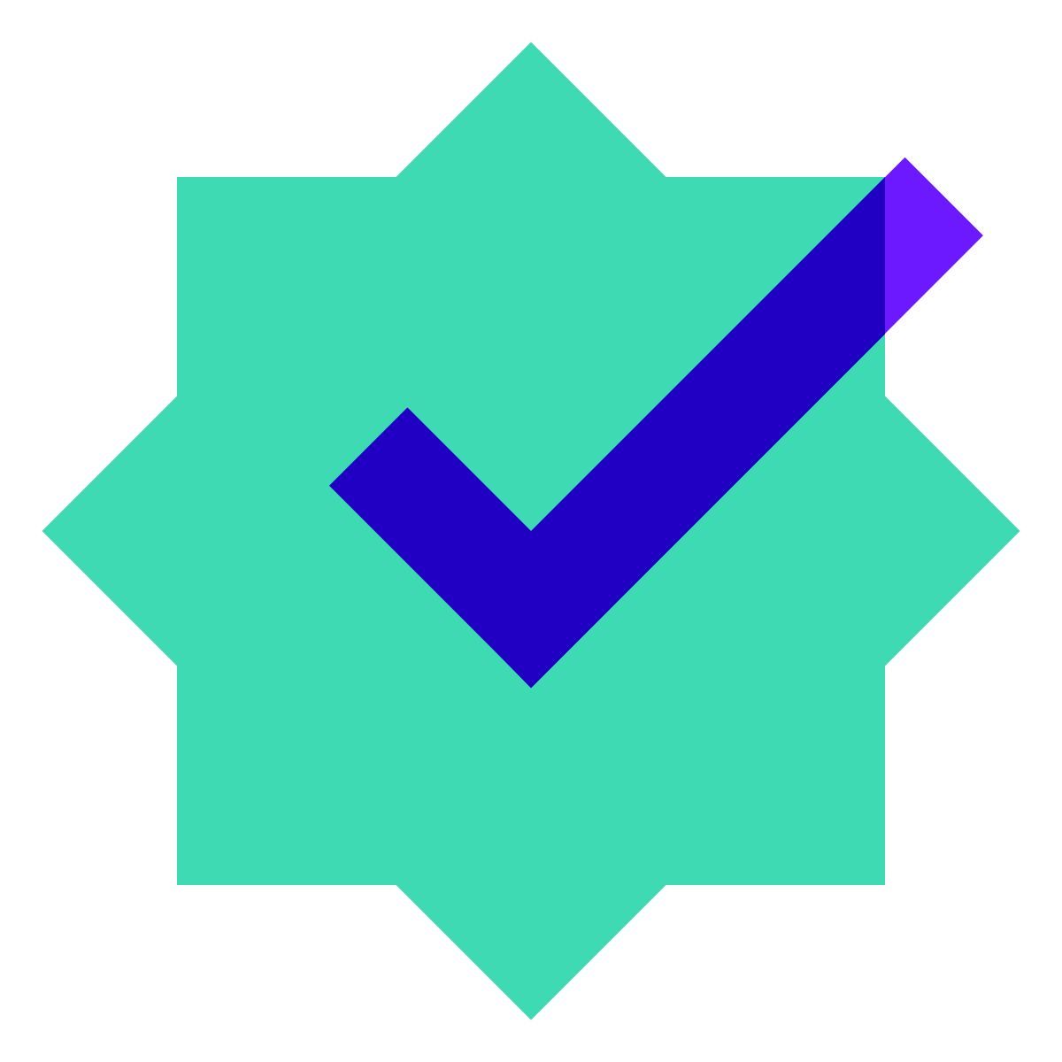 color glass style approval icon