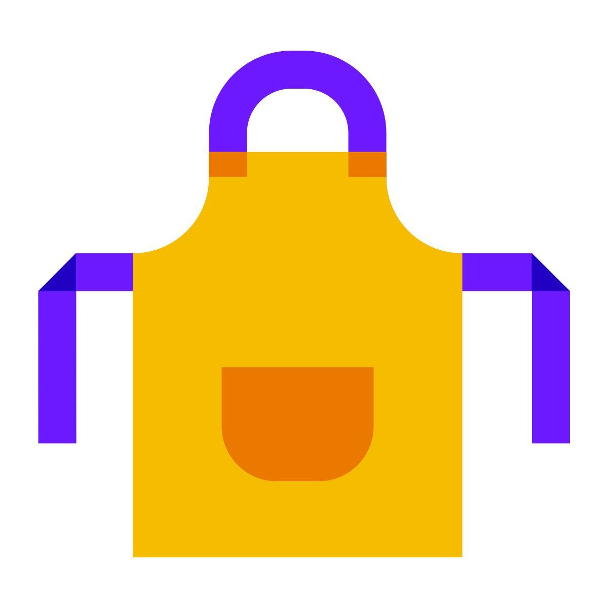 color glass style grembiule icon