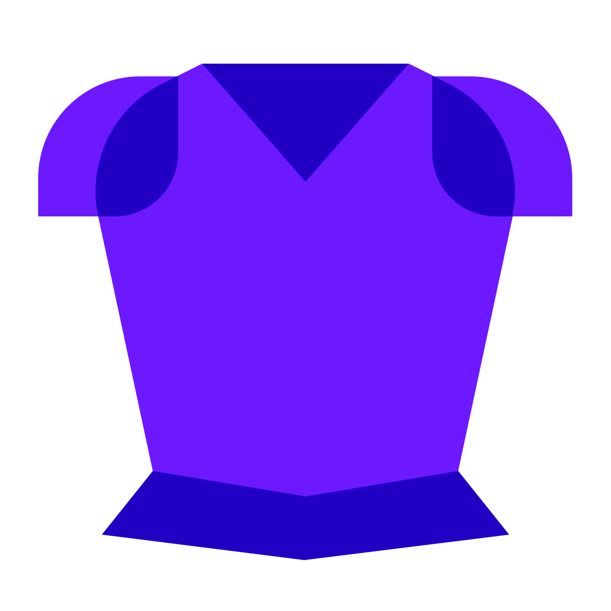 color glass style armored breastplate icon