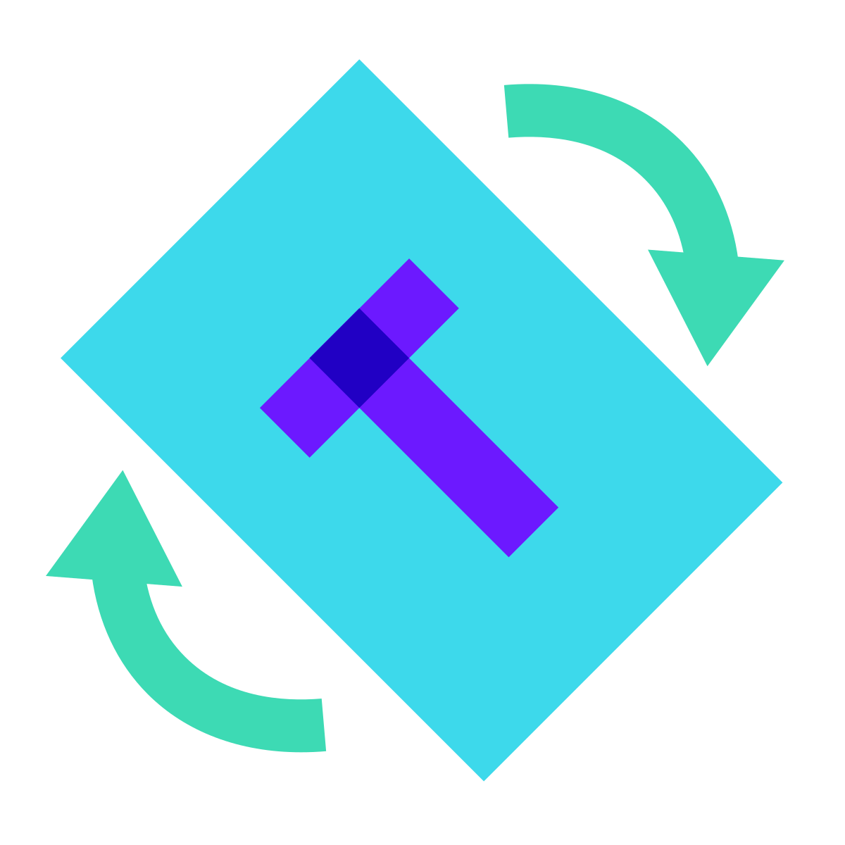 color glass style auto rotate based on text icon