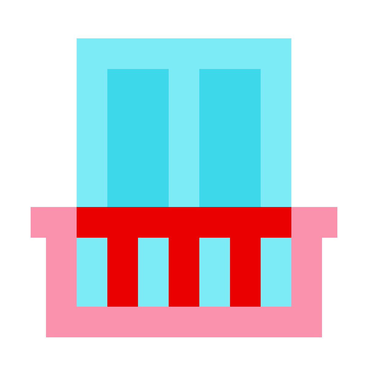 color glass style balcony icon