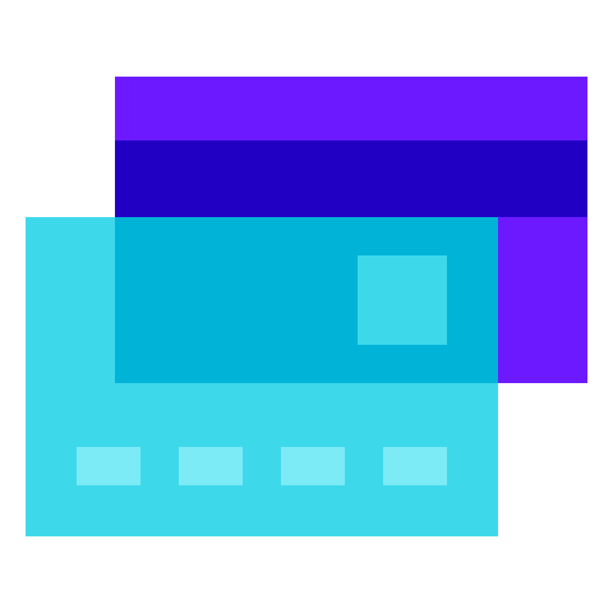 color glass style bank cards icon