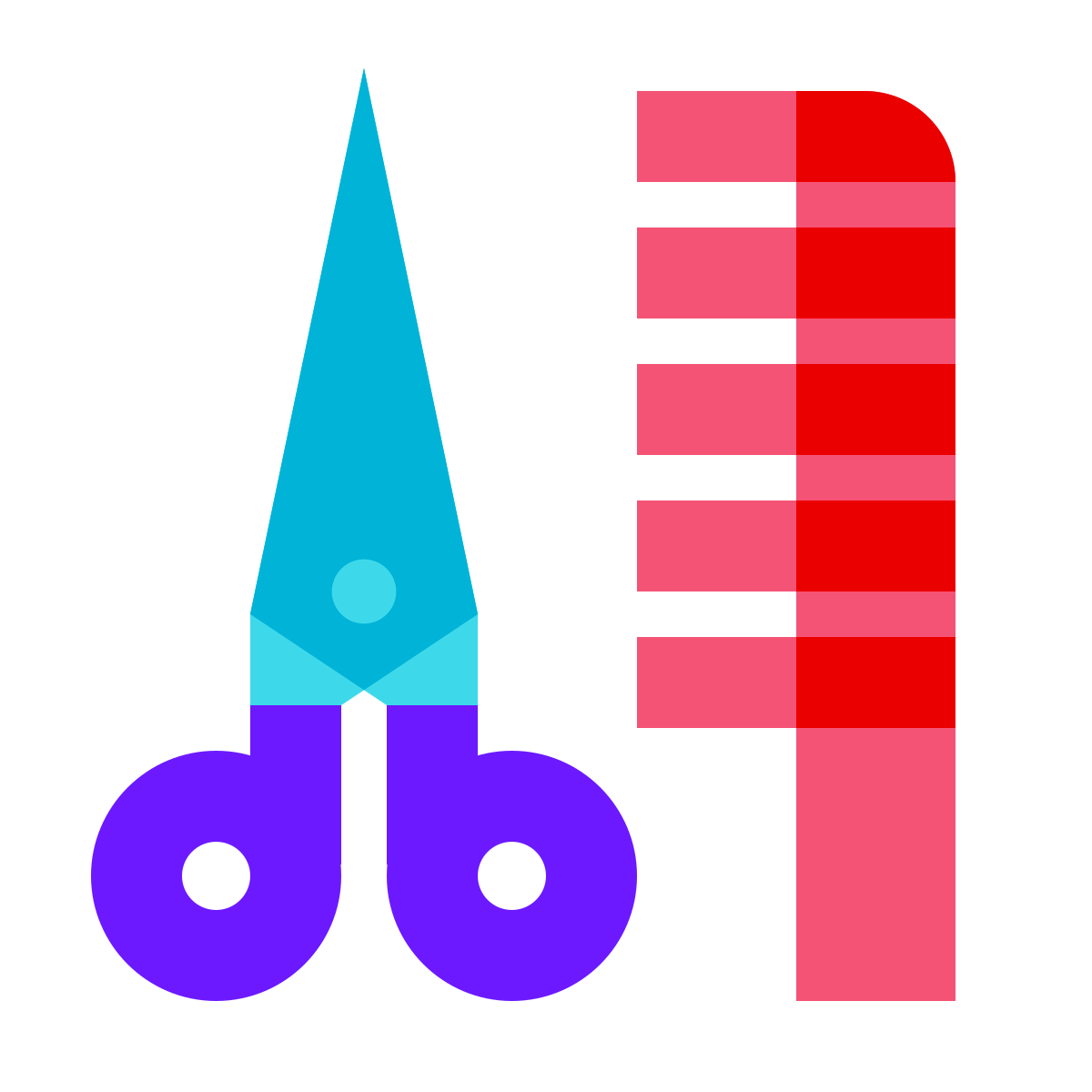 color glass style barbershop icon