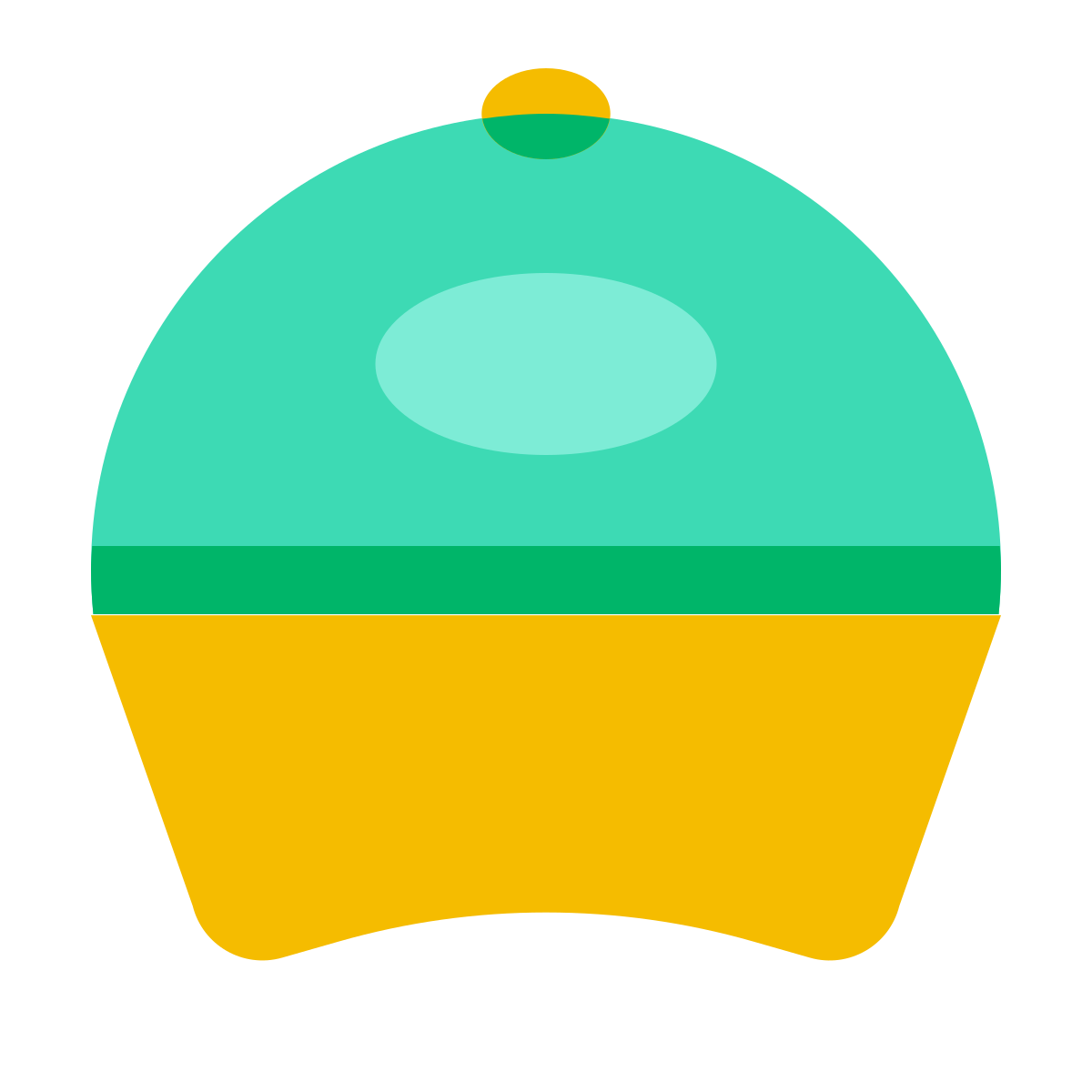 color glass style baseball cap icon