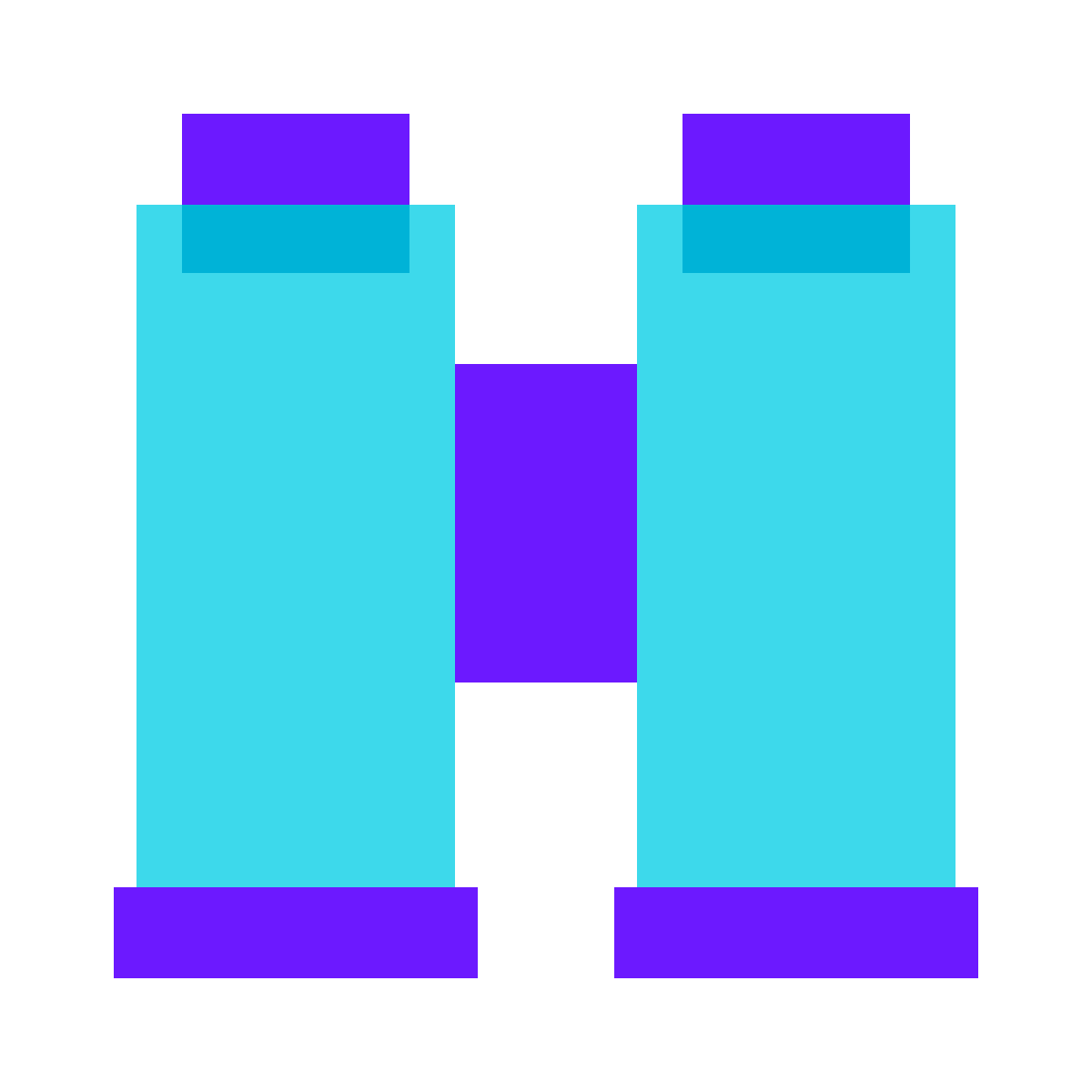 color glass style binoculars icon