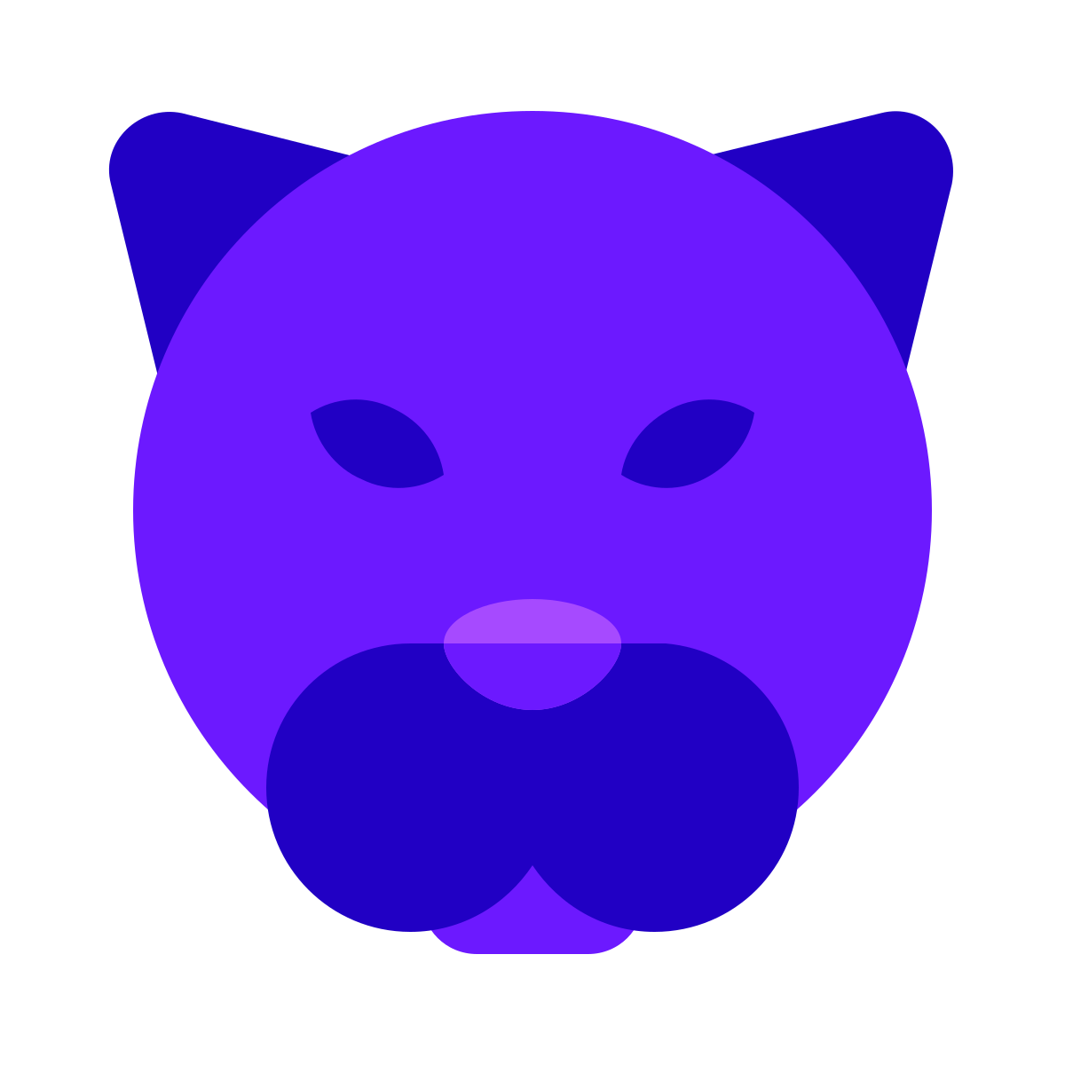 color glass style black jaguar icon