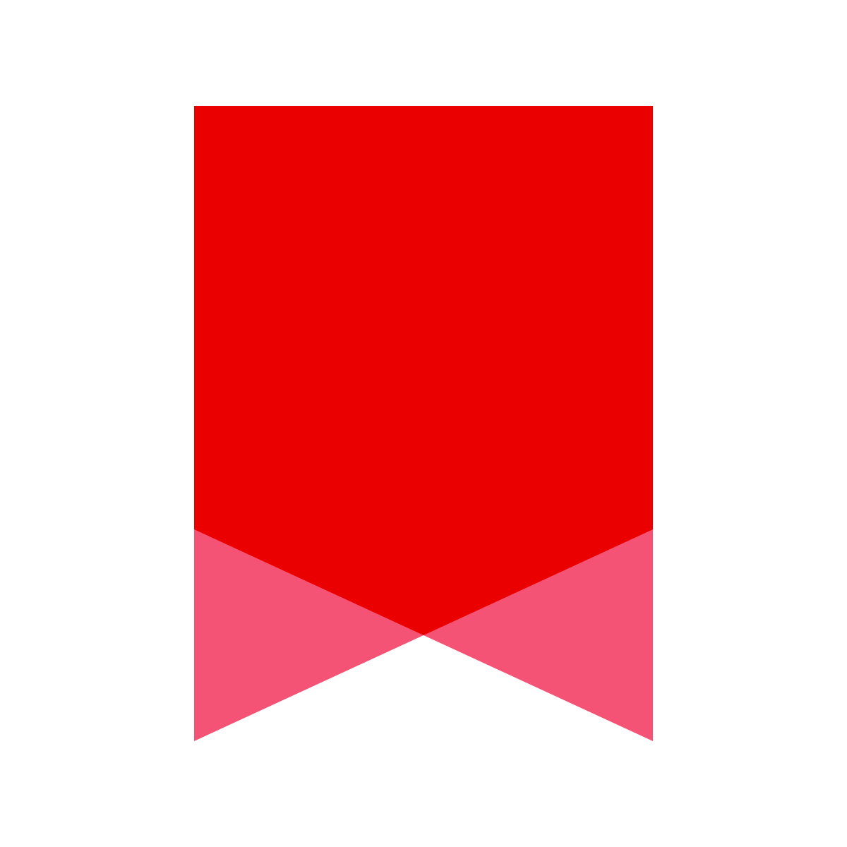 color glass style bookmark ribbon icon
