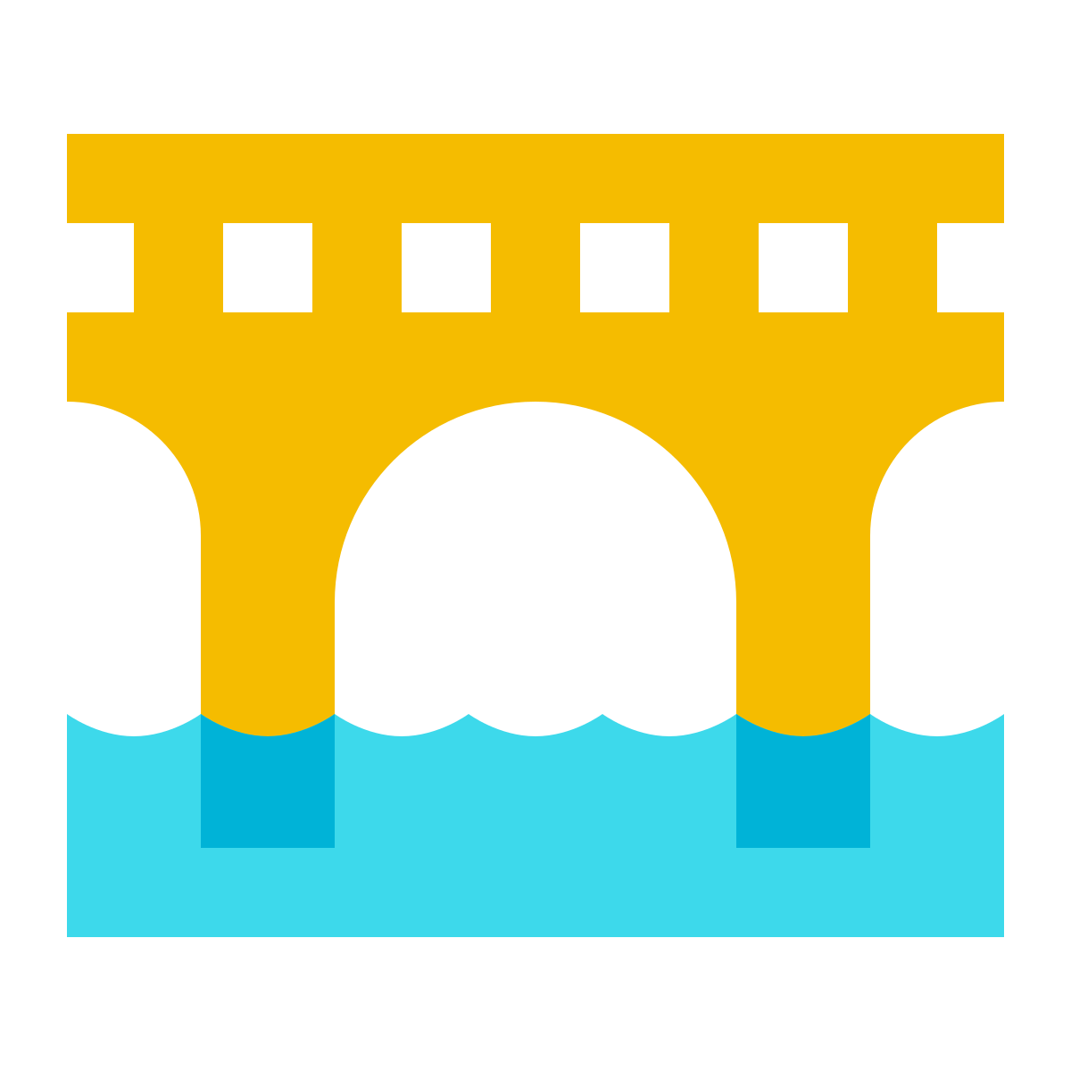 color glass style bridge icon