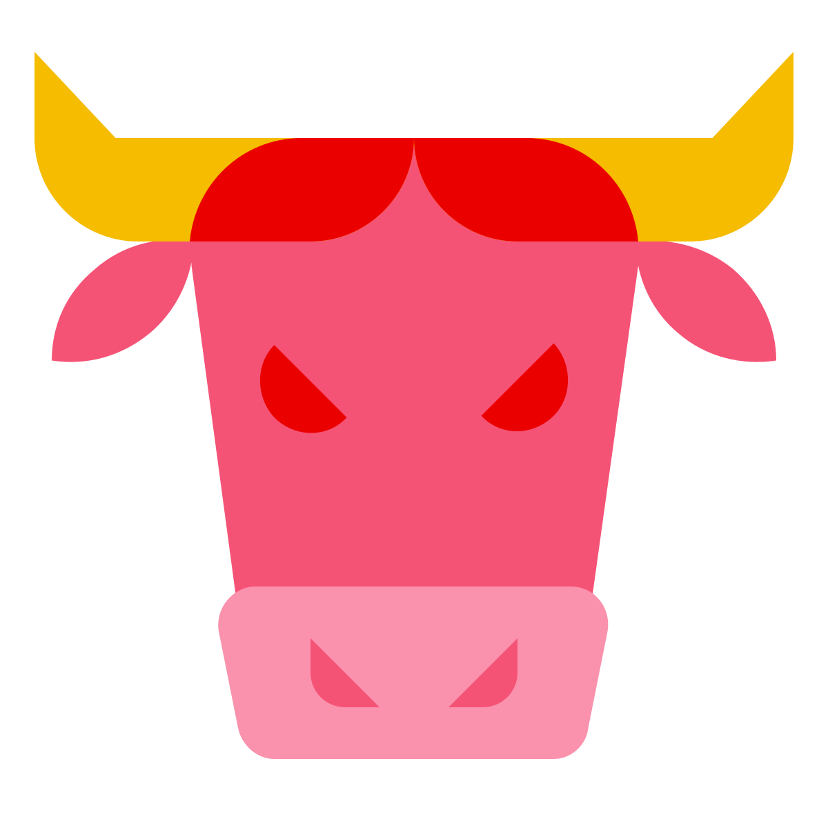 color glass style bull icon