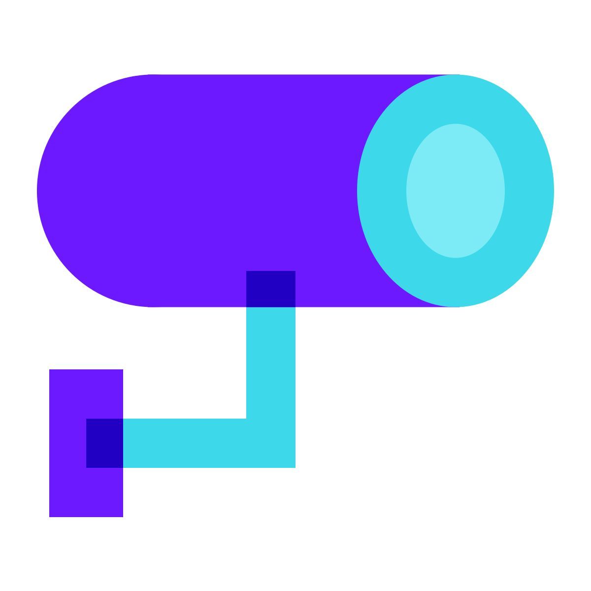 color glass style bullet camera icon