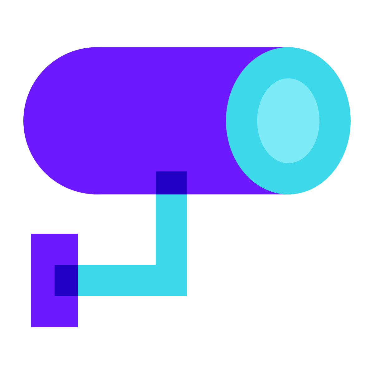 color glass style bullet camera icon