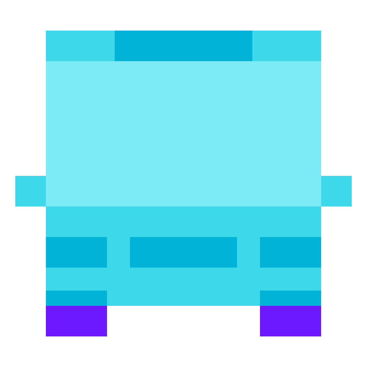 color glass style bus icon