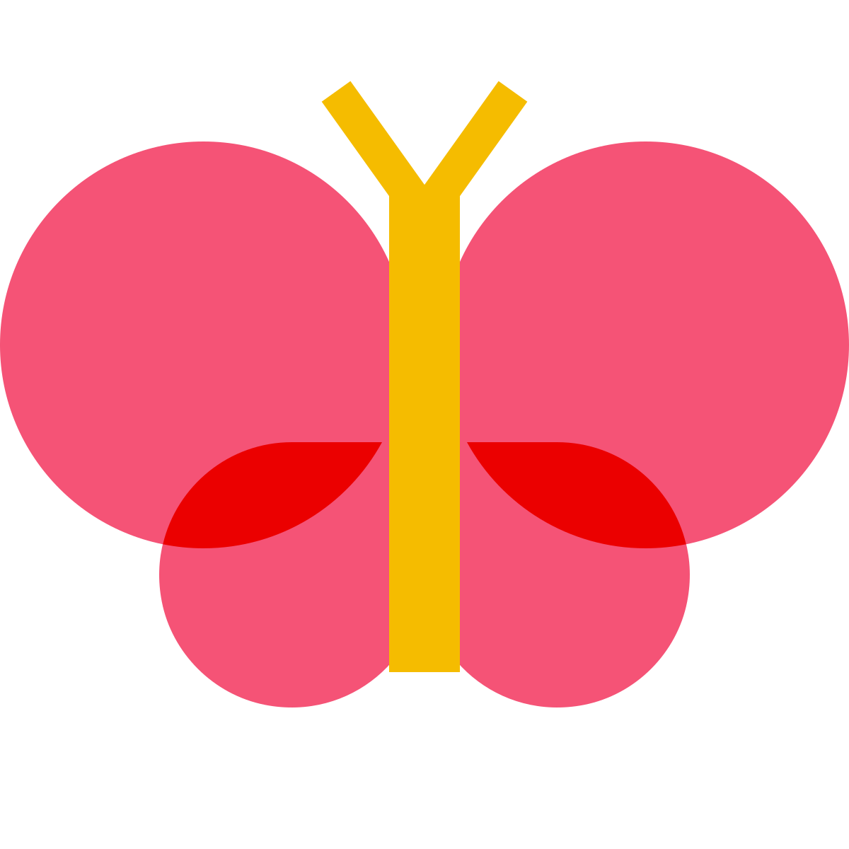 color glass style butterfly icon