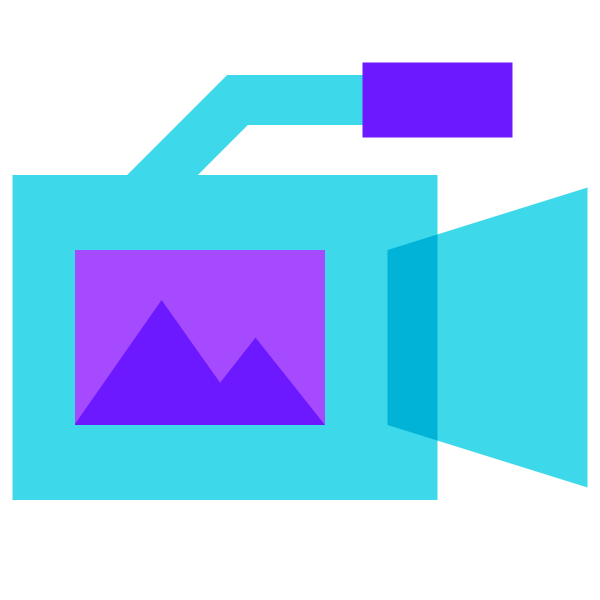 color glass style camcorder pro icon