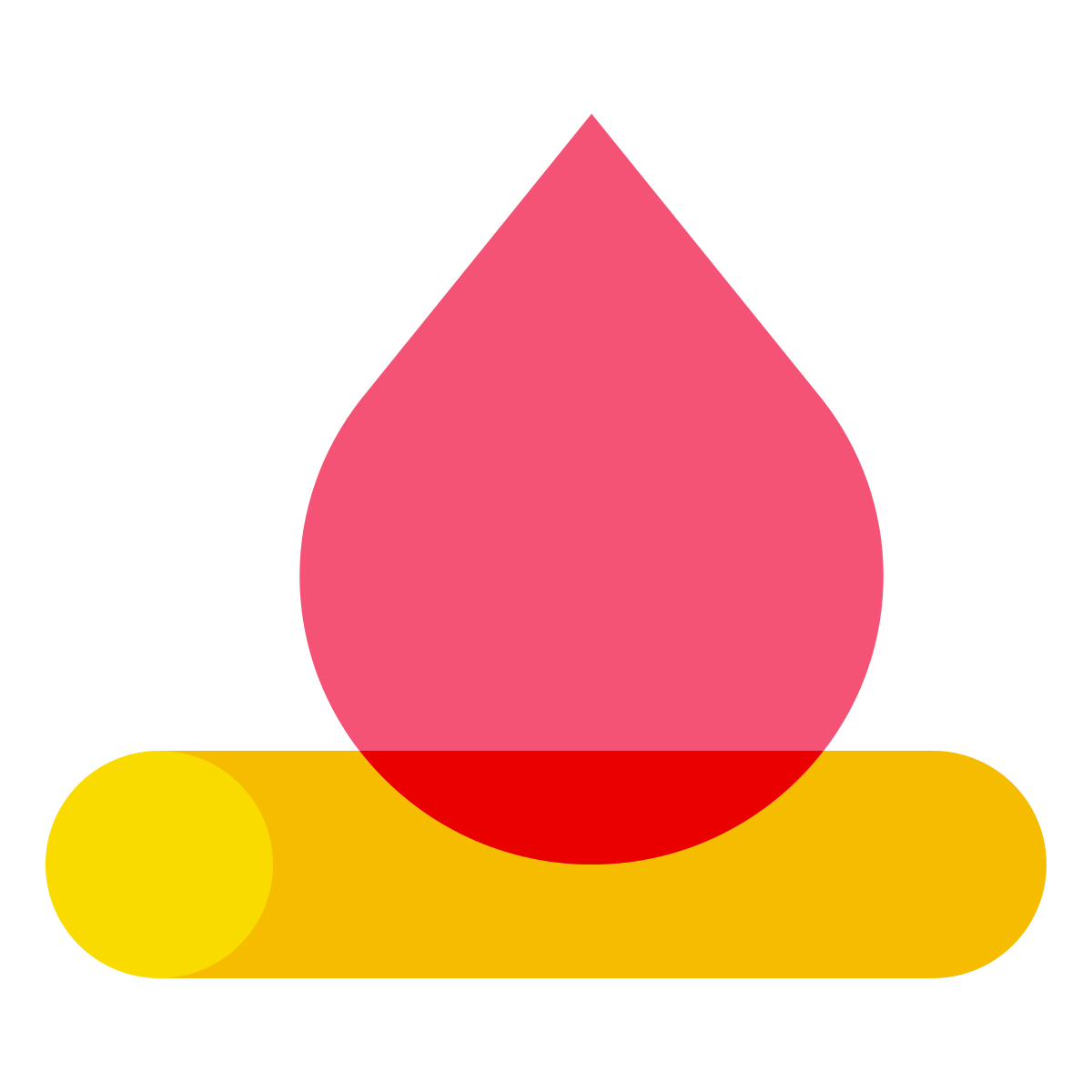 color glass style campfire icon