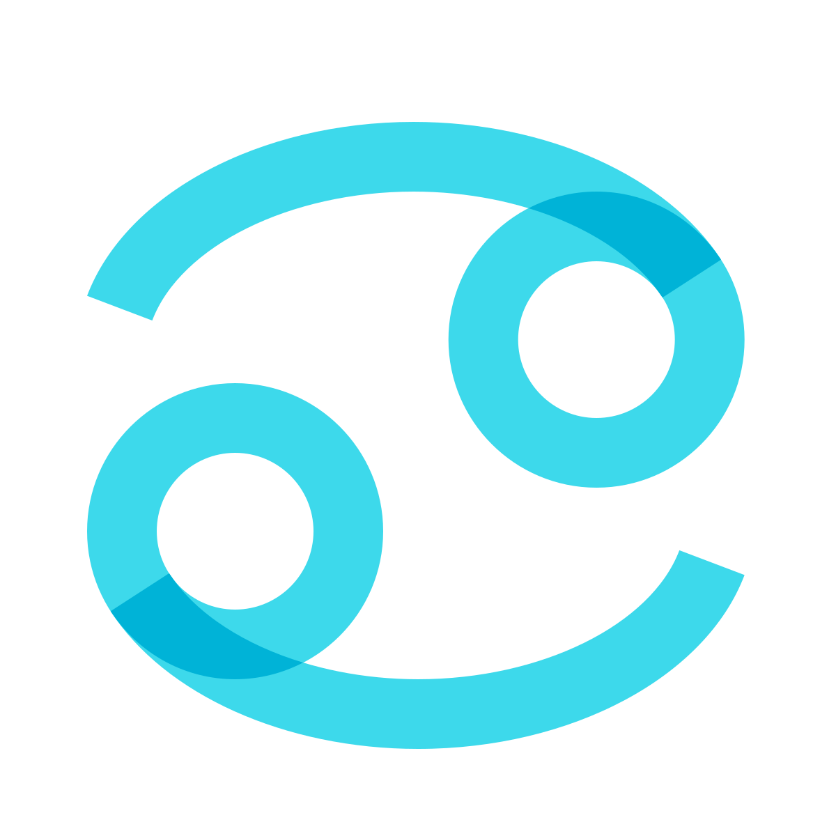 color glass style cancer icon