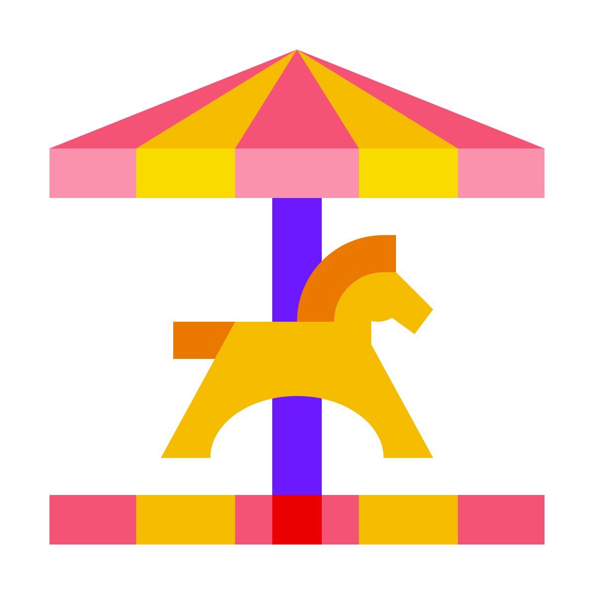 color glass style carousel icon