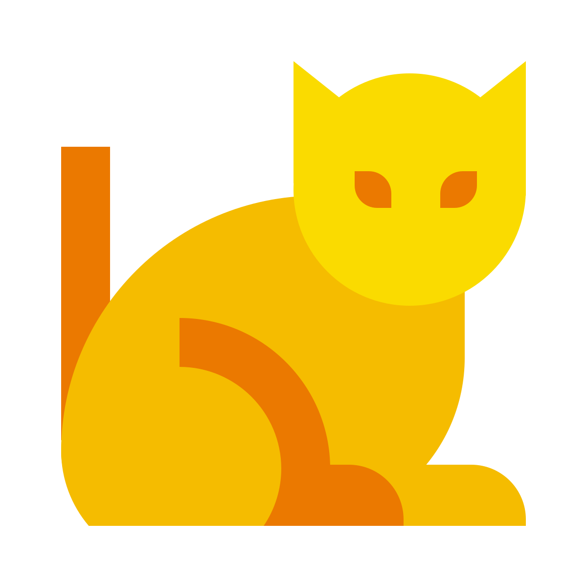 color glass style cat icon