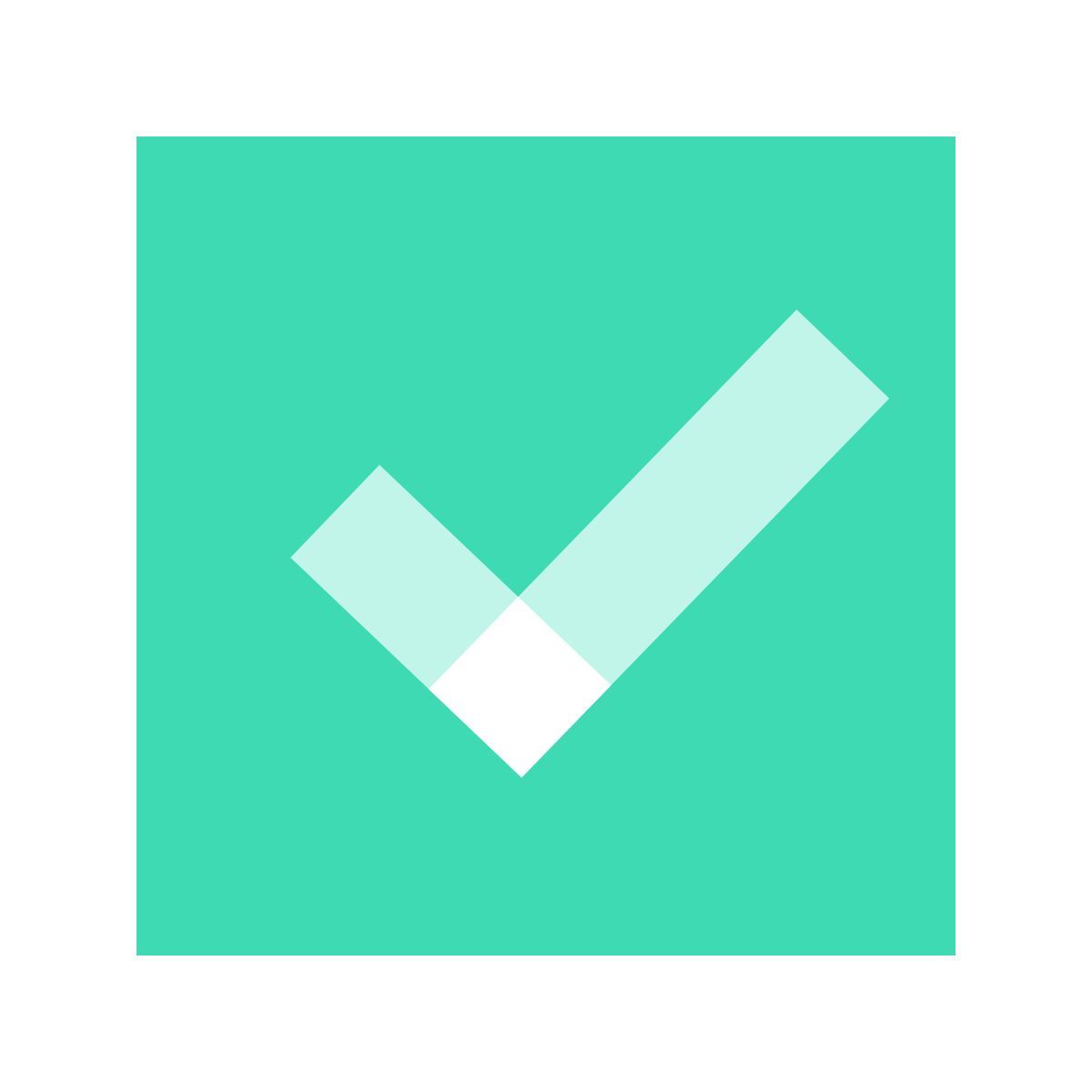 color glass style tick box icon